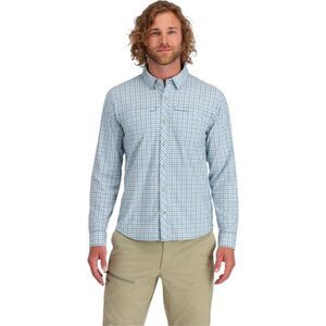 NEW Simms Men's Stone Cold LS Fishing Shirt Sky Nightfall Retro Plaid XL